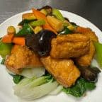 Best Chinese Greens w. Fried Tofu 红燒豆腐 in Fremont, CA